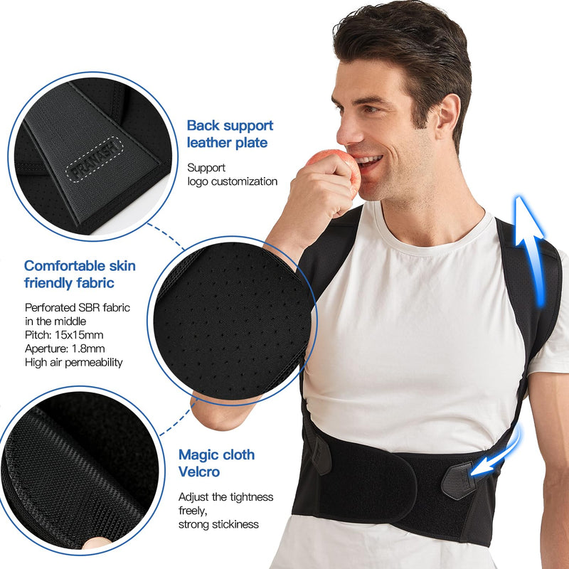 Posture Corrector for Women and Men, Adjustable Shoulder Posture Brace, Back Straightener Posture, Used for Middle and Upper Spine Large