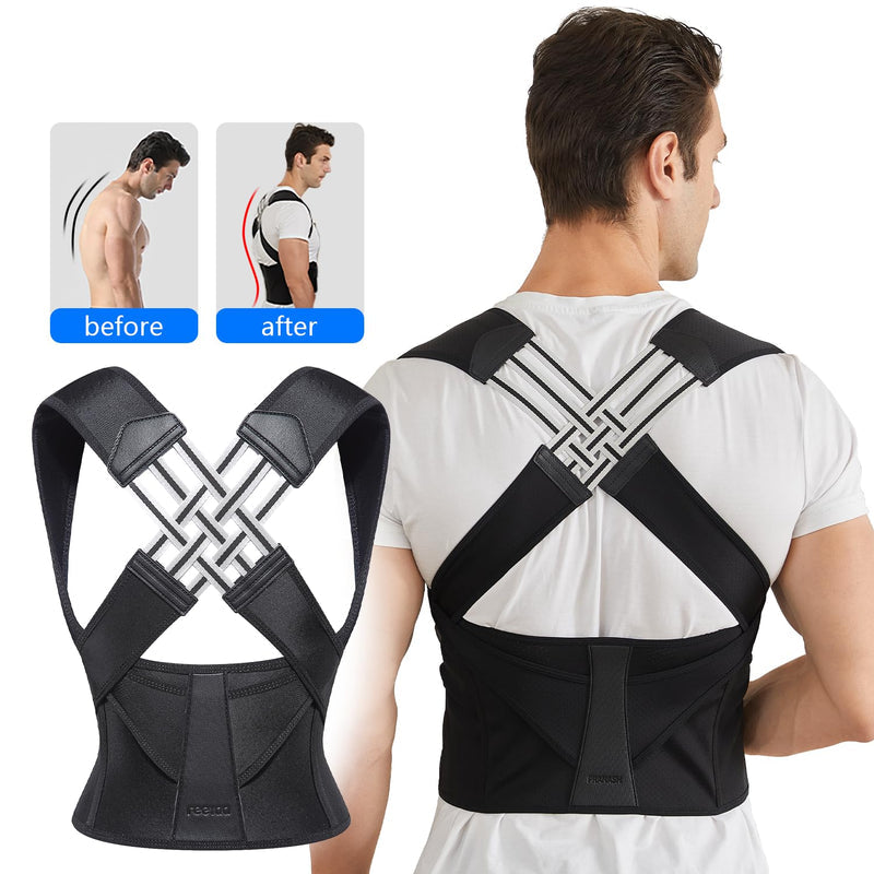 Posture Corrector for Women and Men, Adjustable Shoulder Posture Brace, Back Straightener Posture, Used for Middle and Upper Spine Large
