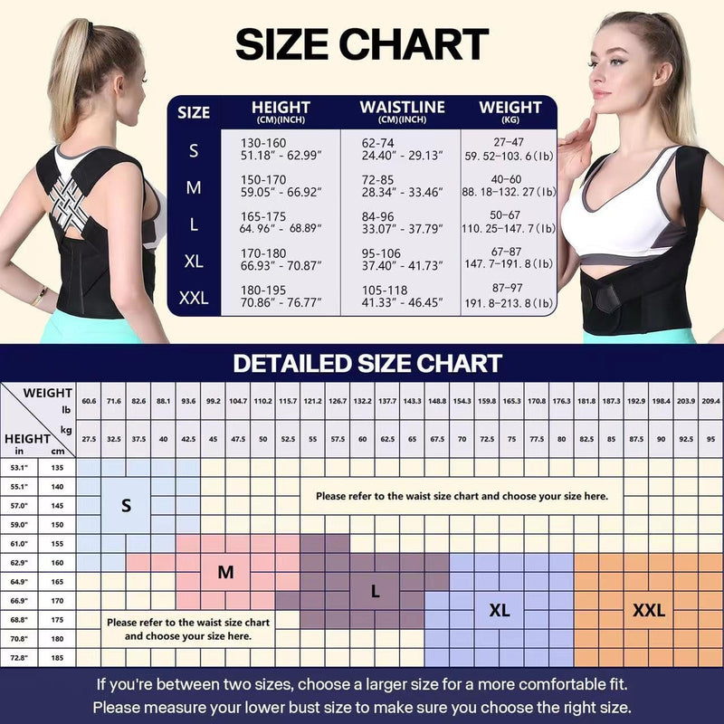 Posture Corrector for Women and Men, Adjustable Shoulder Posture Brace, Back Straightener Posture, Used for Middle and Upper Spine Large
