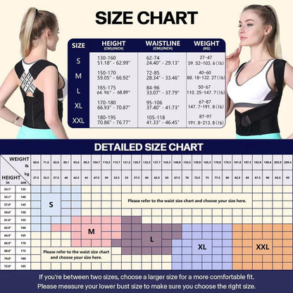 Posture Corrector for Women and Men, Adjustable Shoulder Posture Brace, Back Straightener Posture, Used for Middle and Upper Spine Large