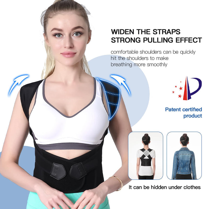 Posture Corrector for Women and Men, Adjustable Shoulder Posture Brace, Back Straightener Posture, Used for Middle and Upper Spine Large