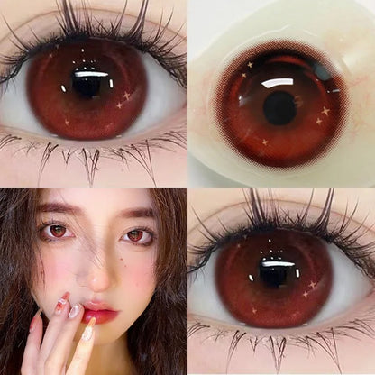 Mill Creek 1Pair Hot Selling Cosplay Color Contact Lenses for Eyes Red Lenses Degree 0 to -8.00 Anime Beauty Pupil Fast Shipping