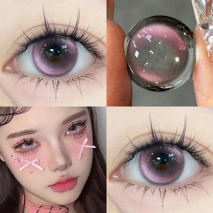 Mill Creek 1Pair Hot Selling Cosplay Color Contact Lenses for Eyes Red Lenses Degree 0 to -8.00 Anime Beauty Pupil Fast Shipping