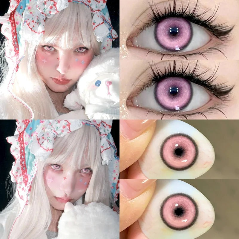 Mill Creek 1Pair Hot Selling Cosplay Color Contact Lenses for Eyes Red Lenses Degree 0 to -8.00 Anime Beauty Pupil Fast Shipping