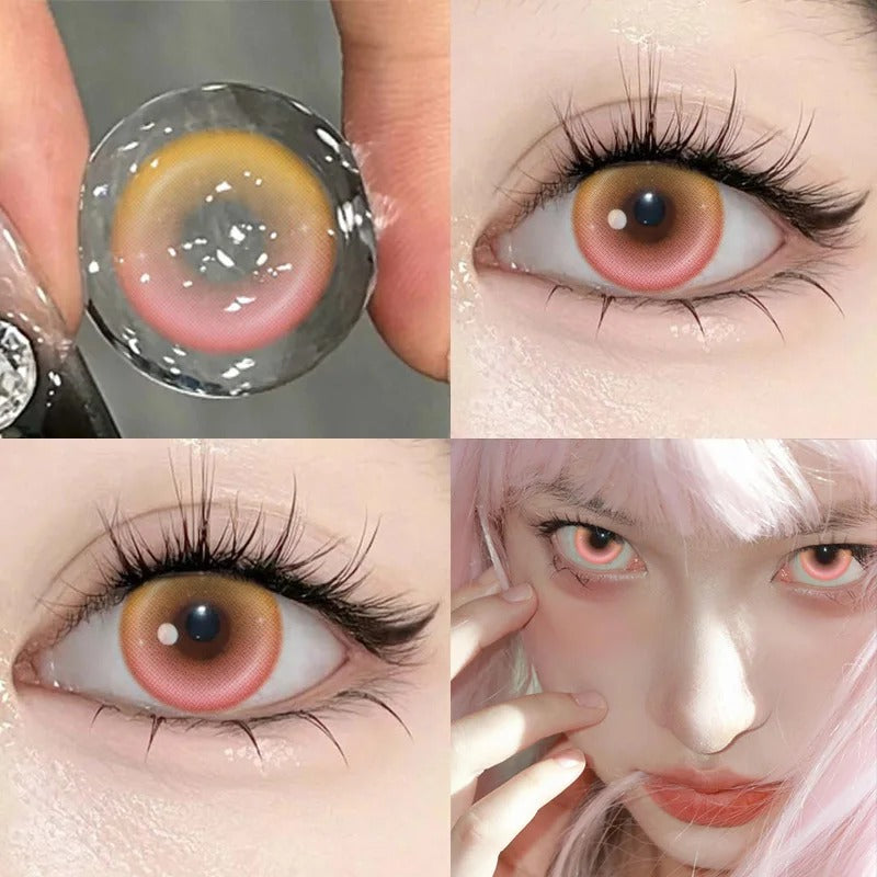 Mill Creek 1Pair Hot Selling Cosplay Color Contact Lenses for Eyes Red Lenses Degree 0 to -8.00 Anime Beauty Pupil Fast Shipping
