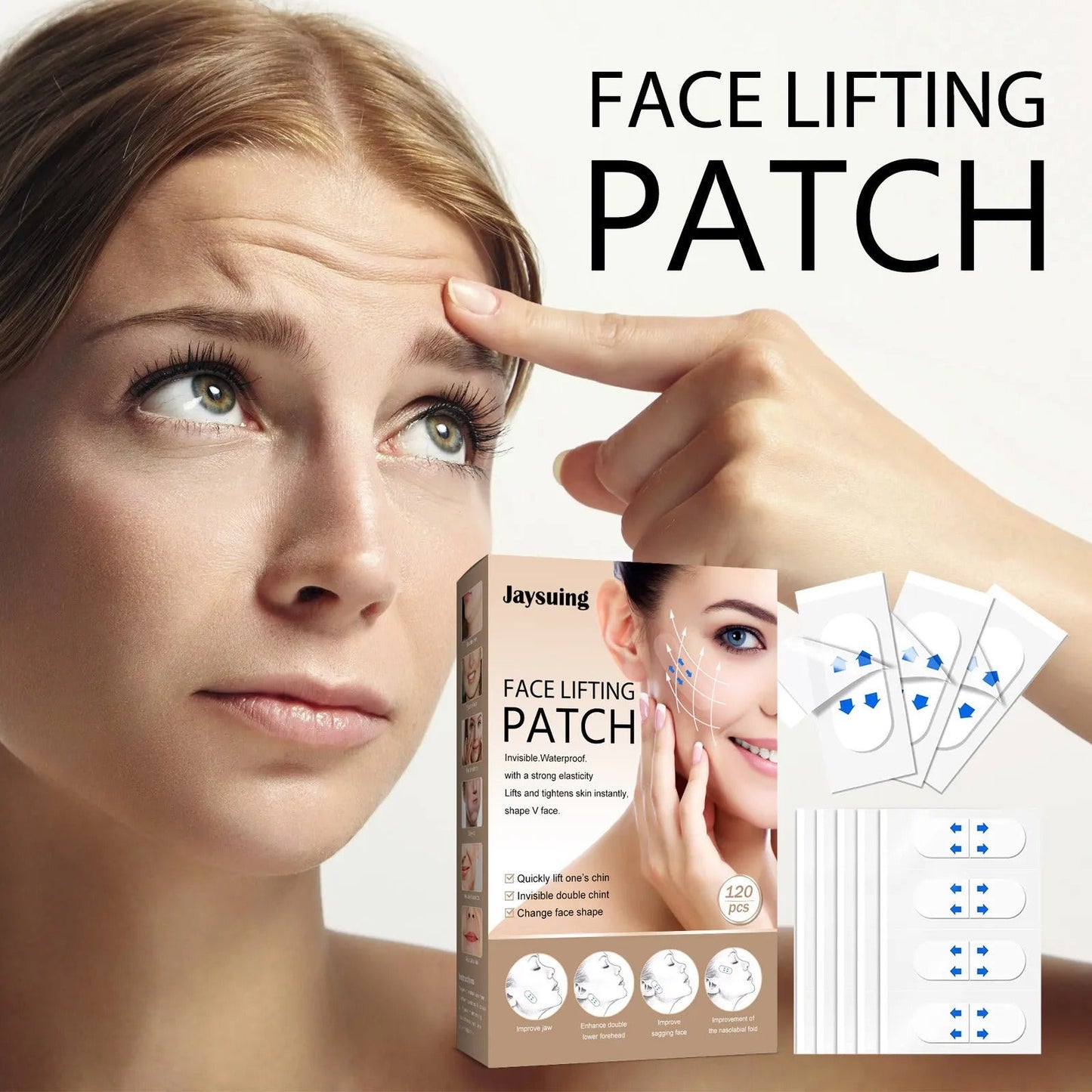 40/120Pcs Invisible Face Stickers V Shape Neck Eye Double Chin Lift Tapes Patch for Ladies Christmas Holiday Gifts
