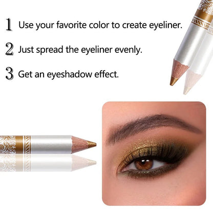 12 Color Eyeliner, Durable Smoked Punk Style Eyeliner, Waterproof, High Pigment, Pearl Luster Eye Shadow Stick