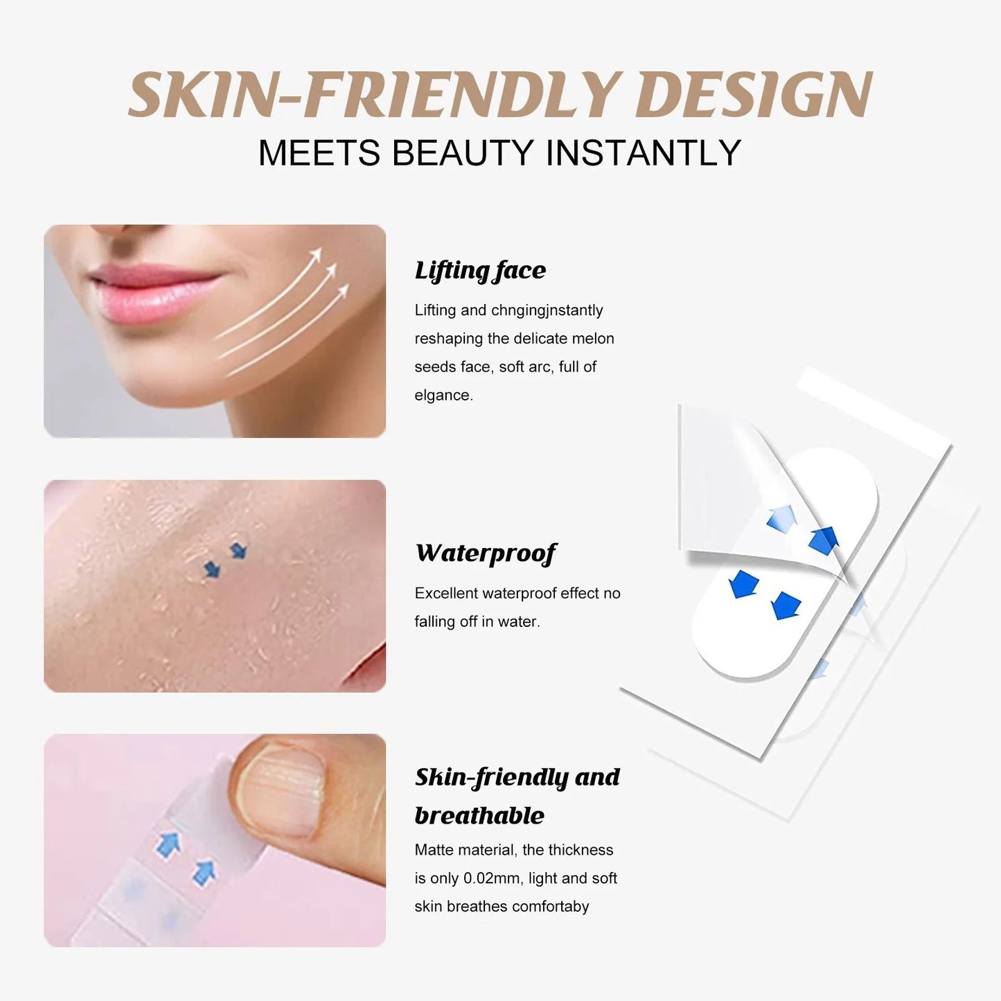 40/120Pcs Invisible Face Stickers V Shape Neck Eye Double Chin Lift Tapes Patch for Ladies Christmas Holiday Gifts