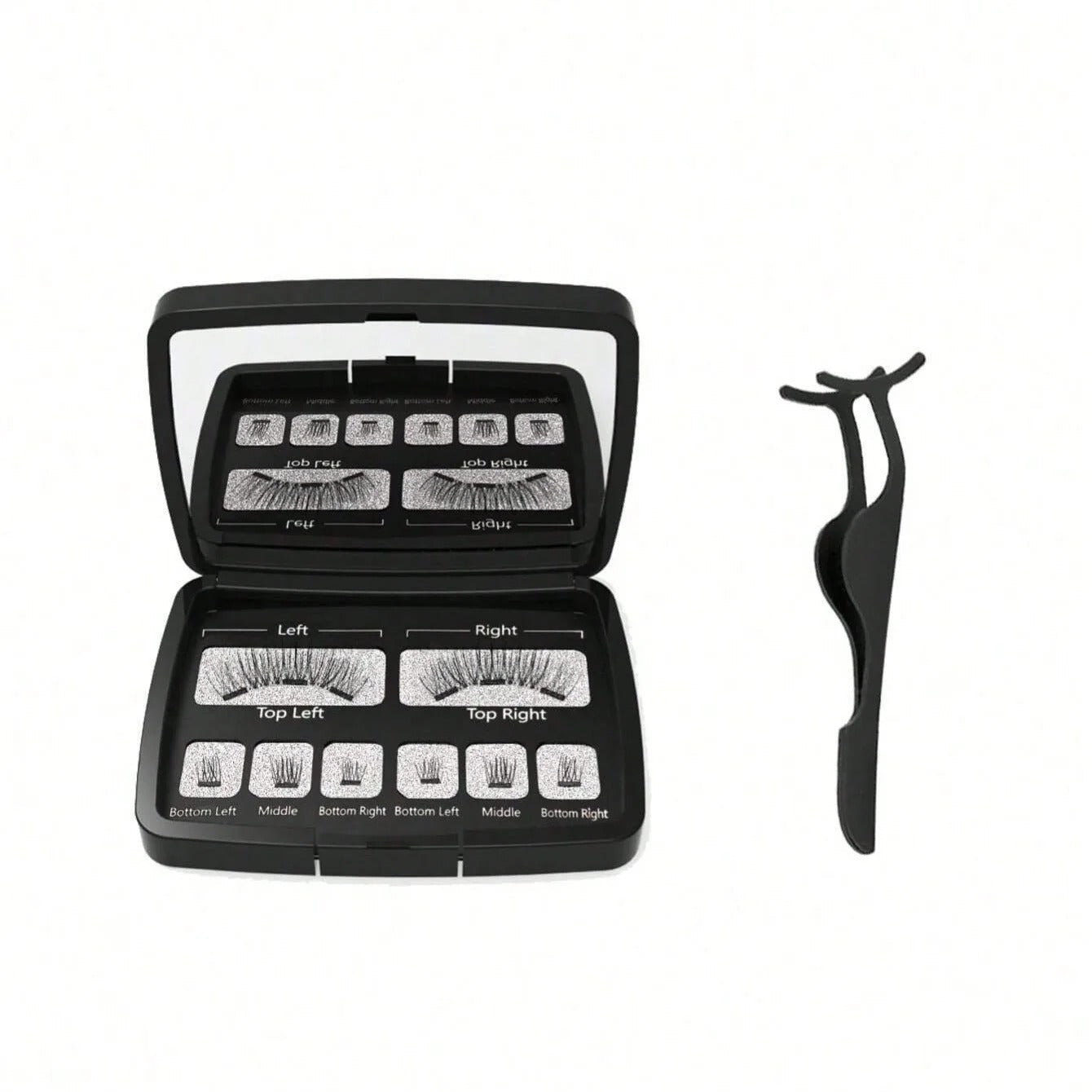 Magnetic Eyelashes Natural Look (No Eyeliner Needed) 3 Magnets Magnets Clusters Double Strips Clip On Easy Reusable (Very Natura