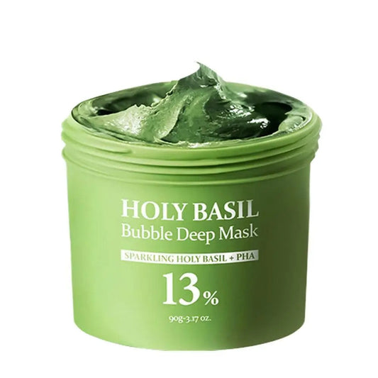 Holy Basil Bubble Cleansing Mask Exfoliating Hydrating Oil Control Natural Formula Long-lasting Moisturizing Gentle Skin Care
