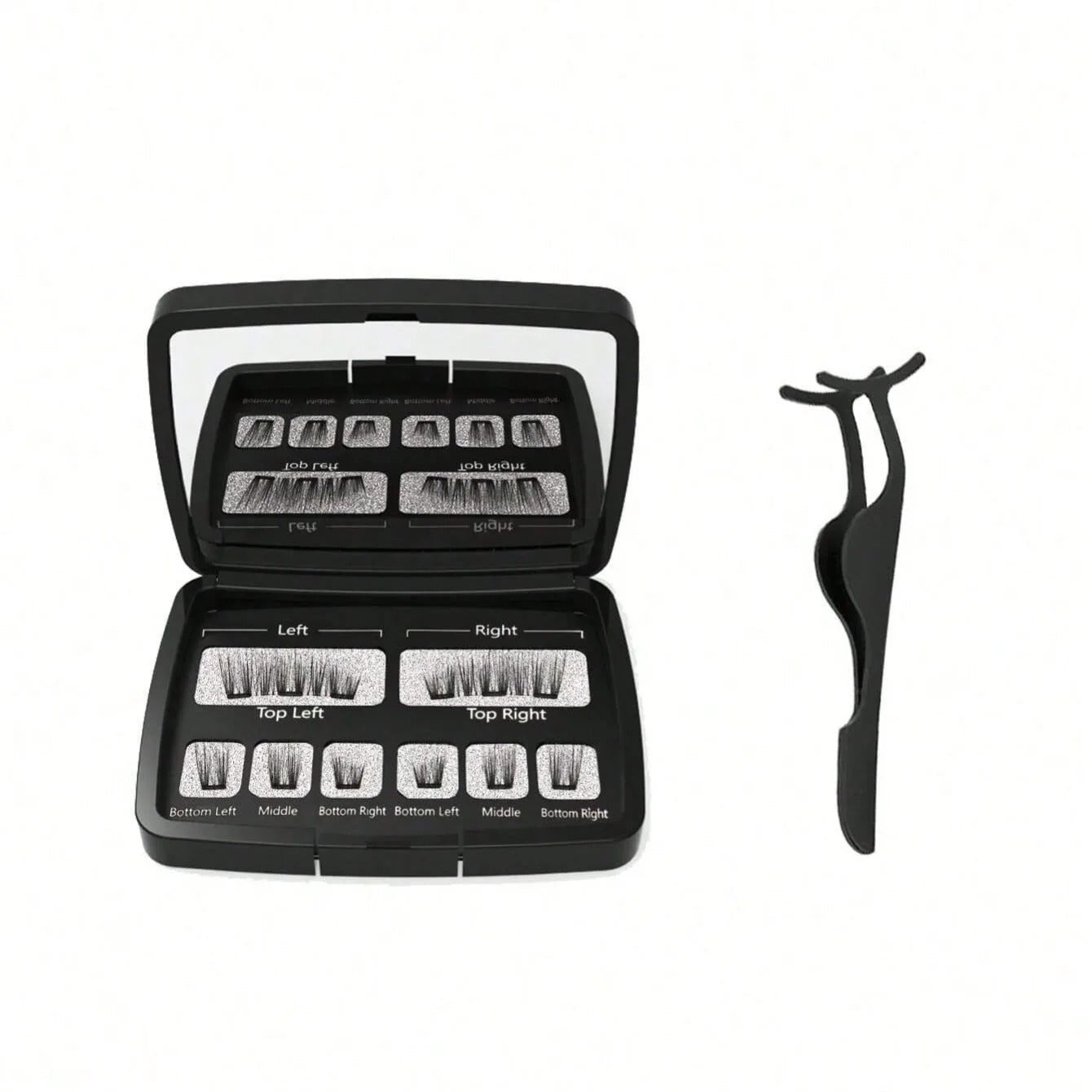 Magnetic Eyelashes Natural Look (No Eyeliner Needed) 3 Magnets Magnets Clusters Double Strips Clip On Easy Reusable (Very Natura